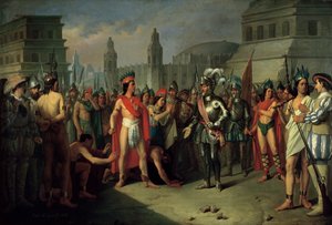 Uvěznění Guatimocinu vojsky Hernana Cortese, 1856