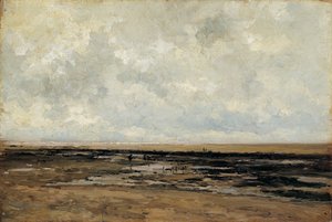 Pláž Villerville. Normandie