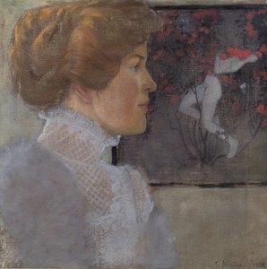 portrét dámy od Carola Nahowska