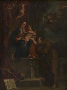 Marie, Ježíš a svatý František od Carracci