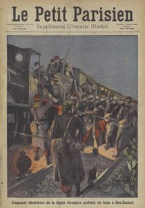 Padesát dezertérů z francouzské cizinecké legie zastavuje vlak v Bourached v Alžírsku