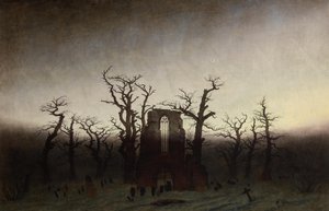 Opatství v dubovém lese od Caspar David Friedrich