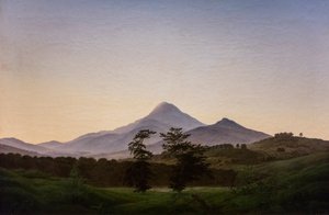 Česká krajina, kolem roku 1808 (olej na plátně) od Caspar David Friedrich