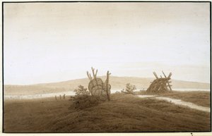 Caspar David Friedrich "Jezero Tollense", kolem roku 1806 od Caspar David Friedrich