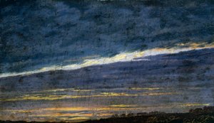 Zatažená večerní obloha od Caspar David Friedrich