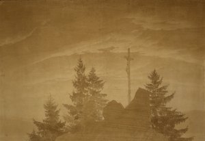 Kříž v horách od Caspar David Friedrich