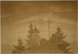 Kříž v horách od Caspar David Friedrich