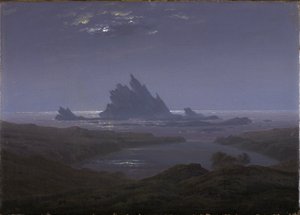 Skalní útes na mořské pláži od Caspar David Friedrich