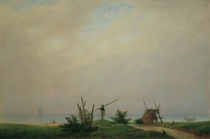 Německy: Meeresstrand mit Fischer Mořské pobřeží s rybářem od Caspar David Friedrich