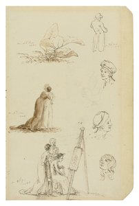 Němčina: Studie hlav, postav a listů od Caspar David Friedrich