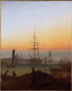 přístav Greifswald od Caspar David Friedrich