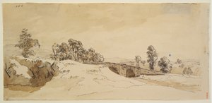 Krajina s mostem od Caspar David Friedrich