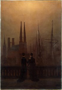 Noční přístav od Caspar David Friedrich