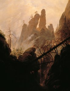 Rocky Ravine od Caspara Davida Friedricha (1774-1840). od Caspar David Friedrich