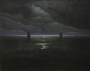 Mořské pobřeží v měsíčním světle od Caspar David Friedrich