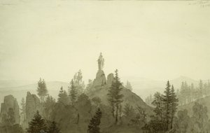 Socha Madony v horách od Caspar David Friedrich