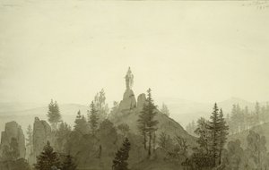 Socha Madony v horách od Caspar David Friedrich