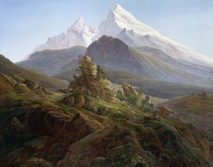 Watzmann (olej na plátně) od Caspar David Friedrich