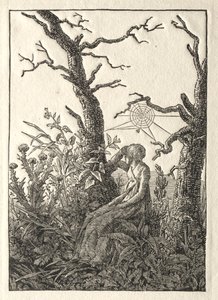 Žena s pavučinou mezi holými stromy, 1803. od Caspar David Friedrich
