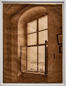 Pohled z umělcova ateliéru, okno vlevo od Caspar David Friedrich