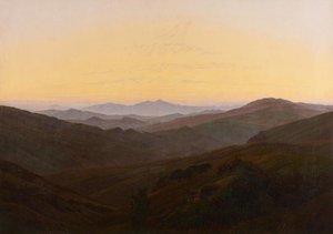 Před východem slunce v horách od Caspar David Friedrich