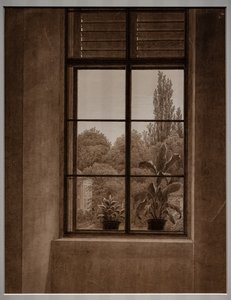 Okno s výhledem do parku od Caspar David Friedrich