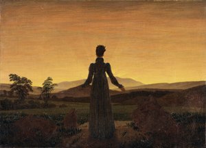 Žena před vycházejícím sluncem, asi 1818 od Caspar David Friedrich