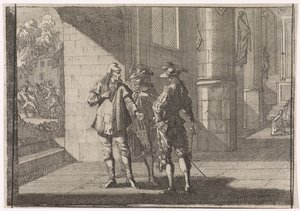 Masaniello mluví se dvěma šlechtici v kostele, 1647 od Caspar Luyken (attributed to)