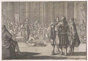 Imperiální pečeť Anglie byla rozbita ve Sněmovně lordů, 1646 od Caspar Luyken (attributed to)