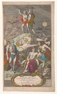 Atlas a Hercules dragen sternerhemel Název: Johann Baptista Homan, Nový atlas světových říší, království a států s přesnými zeměpisnými tabulkami, 1710 od Caspar Luyken