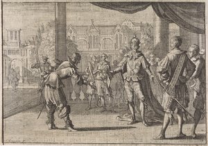 Císař Ferdinand III. blahopřeje k narození jeho syna Leopolda, 1640 od Caspar Luyken