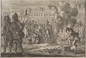 Vojenský soud na pražském Rynku, 1642 od Caspar Luyken