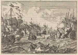 Bitva u Solebay, 1672 od Caspar Luyken