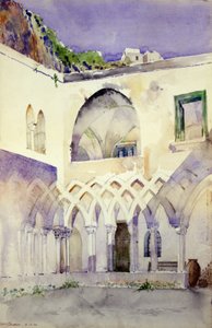 Nádvoří, klášter Capucine, Amalfi, 1898. od Cass Gilbert