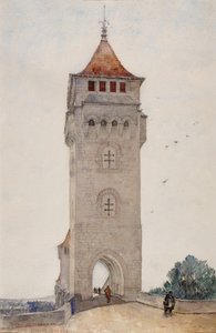 Pont Valentre, Cahors, 1926. od Cass Gilbert