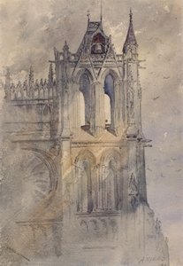 Jihozápadní věž, katedrála v Amiens, 1880. od Cass Gilbert