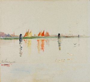 Laguna, Benátky, 1898. od Cass Gilbert
