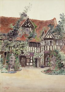 The Smaller Courtyard, Hotel Guillaume le Conquerant, Dives, Francie, 1924. od Cass Gilbert