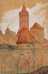 Věže z městské zdi, Norimberk, 1897.