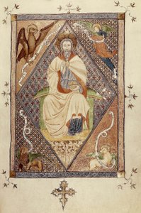 Kristus ve velebnosti (ve slávě) (miniatura) od Catalan School