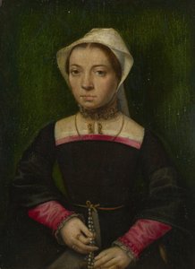 Dáma s růžencem, c. 1550 od Catharina van Hemessen