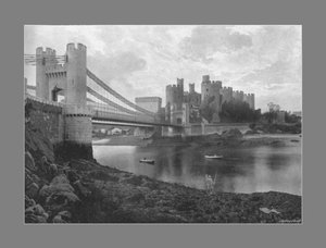 Hrad a mosty Conway, c1900
