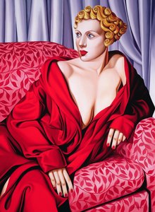 Červené kimono od Catherine Abel
