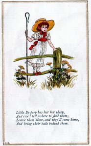 Ilustrace k filmu „Malá Bo-Peep ztratila svou ovečku“, Kate Greenaway
