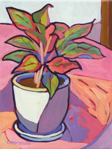Cabana Plant, 2024 (olej) od Catherine J Martzloff