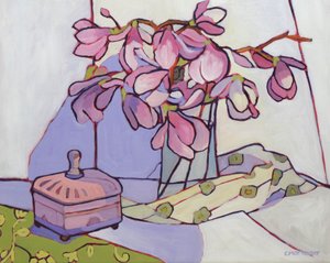 Magnoliová skříňka, 2023 (olej na plátně)