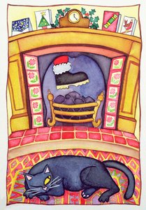 Santa přijíždějící komínem od Cathy Baxter