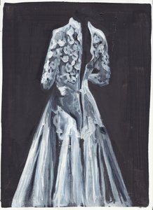 Lorelei, 2012 (olej a akryl na papíře) od Cathy Lomax