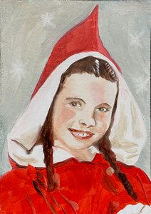 Margaret, 2023 (olej na papíře) od Cathy Lomax