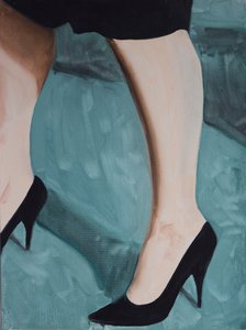Misfit Legs 1, 2013 (olej na papíře) od Cathy Lomax